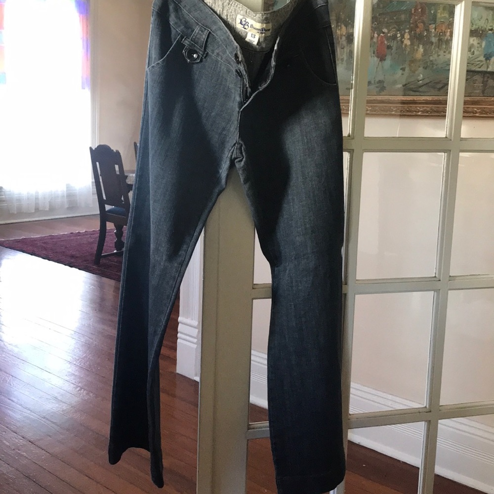 Dark wash trouser jeans